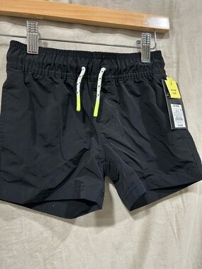 art class Black Boys' Swim Trunks with Neon Drawcord